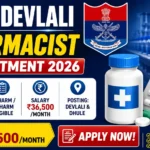 ECHS Devlali Pharmacist Recruitment 2026 thumbnail showing pharmacist vacancy with ₹36,500 salary for B.Pharm and D.Pharm candidates