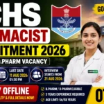 ECHS Pharmacist Recruitment 2026 notification for B.Pharm and D.Pharm candidates with ₹36,500 salary