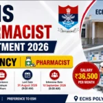 ECHS Pharmacist Recruitment 2026 Sagar – 1 Pharmacist Vacancy
