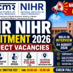 ICMR NIHR Recruitment 2026 Notification