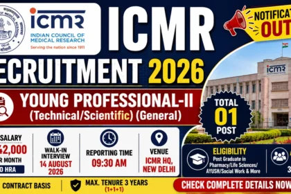 ICMR Young Professional Recruitment 2026