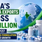 India’s pharma exports cross $8 billion in Q1 FY27, highlighting strong formulation and vaccine growth with global pharmaceutical shipments.