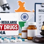 IPA seeks to regularise legacy drugs in India thumbnail featuring pharmaceutical medicines, regulation checklist, and India's pharmaceutical regulatory framework.