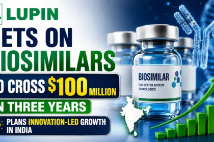 Lupin bets on biosimilars to cross $100 million in three years and plans innovation-led growth in India.