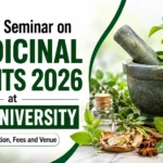 National Seminar on Medicinal Plants 2026 at SOA University featuring medicinal herbs, plants, and traditional herbal medicine equipment.