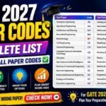 GATE 2027 Paper Codes Complete List featuring all GATE exam paper codes from AE to XL with a quick reference table for engineering and science aspirants.