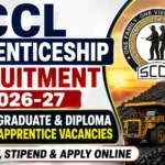 SCCL Apprenticeship Recruitment 2026-27 with 300 Graduate and Diploma Apprentice Vacancies, Eligibility, Stipend and Online Application Details.