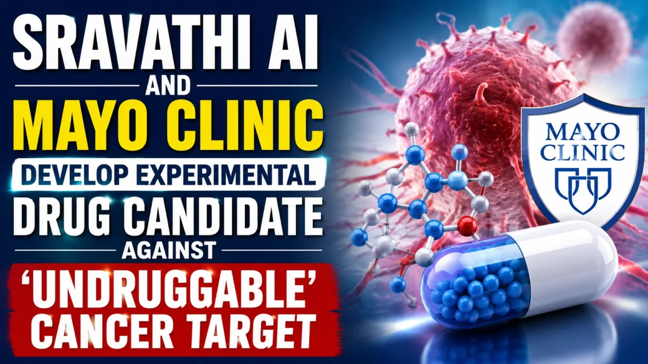Sravathi AI and Mayo Clinic develop experimental drug candidate targeting an undruggable cancer target.