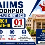 AIIMS Jodhpur Recruitment 2026 Research Associate III Walk-In Interview