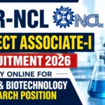 CSIR-NCL Project Associate-I Recruitment 2026 poster for Pharma and Biotechnology Research Position with laboratory background.