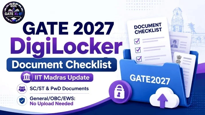 GATE 2027 DigiLocker Document Checklist with IIT Madras Update and SC/ST, PwD, General, OBC, EWS document requirements