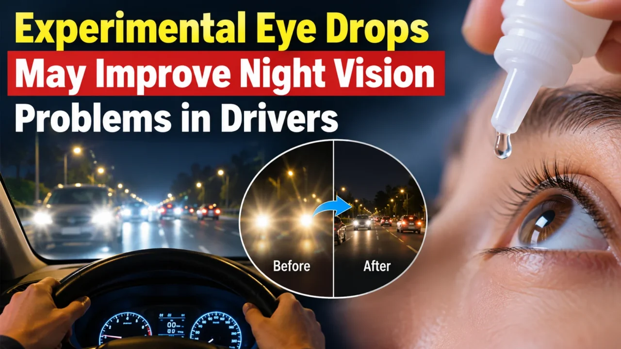 Experimental eye drops may improve night vision problems in drivers