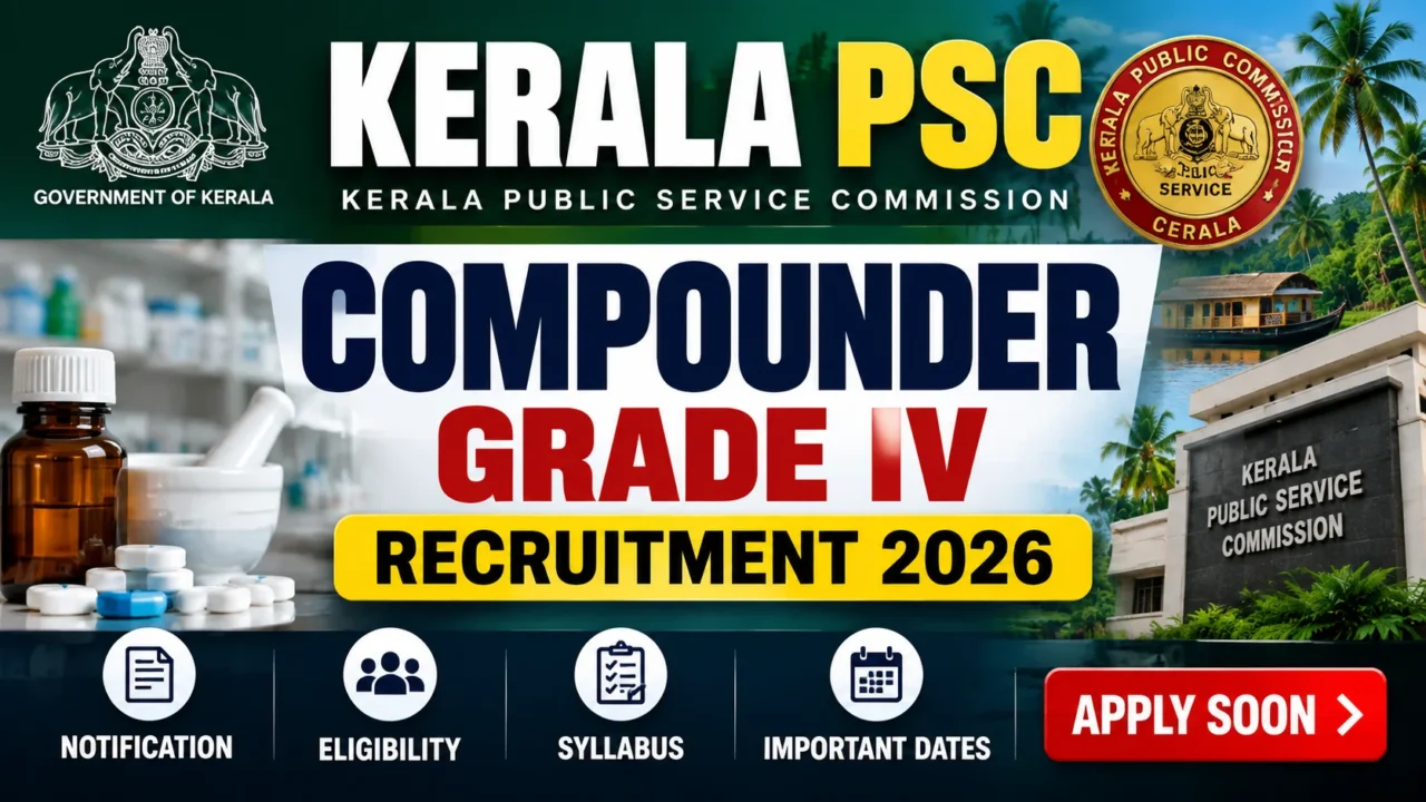Kerala PSC Compounder Grade IV Recruitment 2026