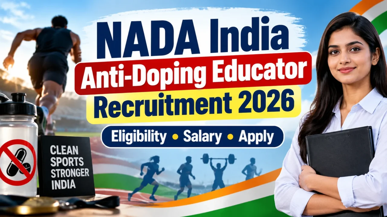 NADA India Anti-Doping Educator Recruitment 2026 – Eligibility, Salary and Apply