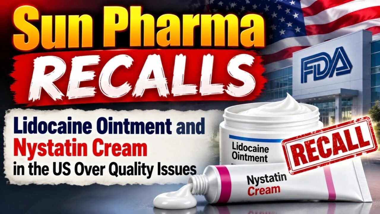 Sun Pharma recalls Lidocaine Ointment and Nystatin Cream in the US over quality issues