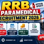 RRB Paramedical Recruitment 2026 notification for 560 tentative vacancies with application dates and Pay Level 3 to 7
