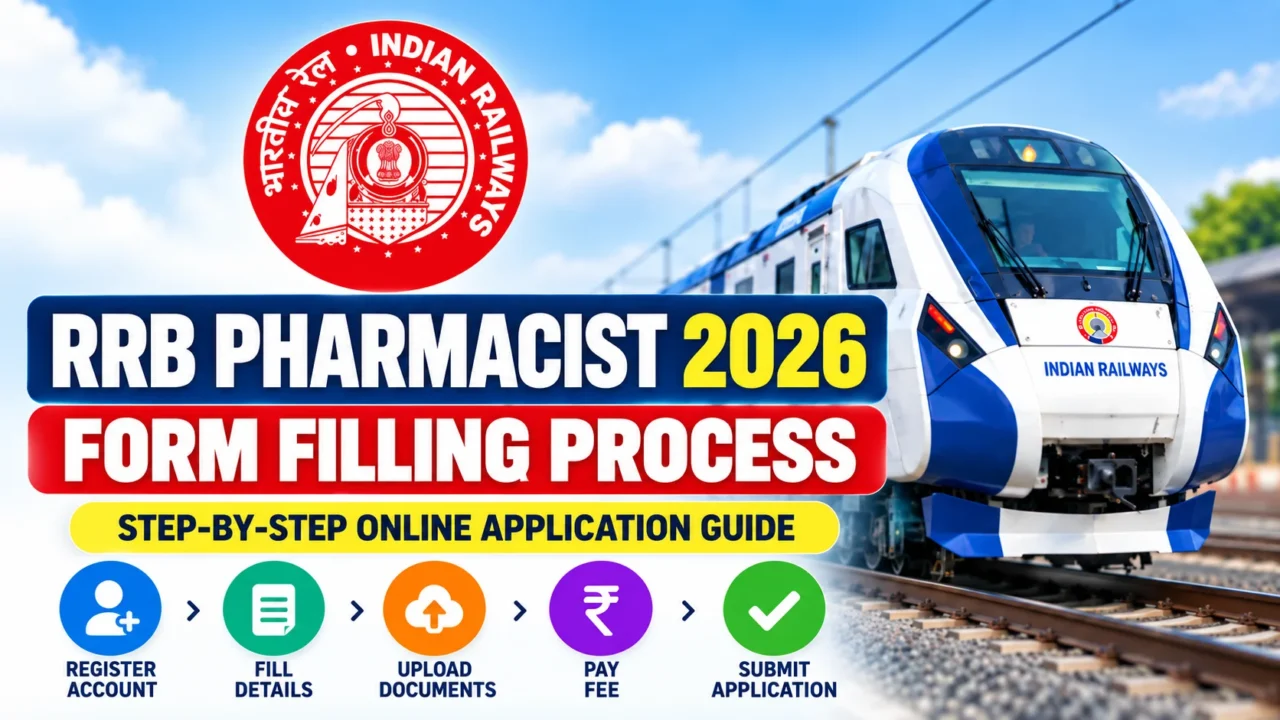 RRB Pharmacist 2026 form filling process with step-by-step online application guide