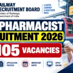 RRB Pharmacist Recruitment 2026 with 105 vacancies