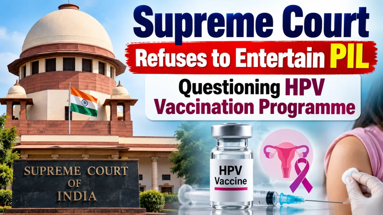 Supreme Court refuses to entertain PIL questioning HPV vaccination programme