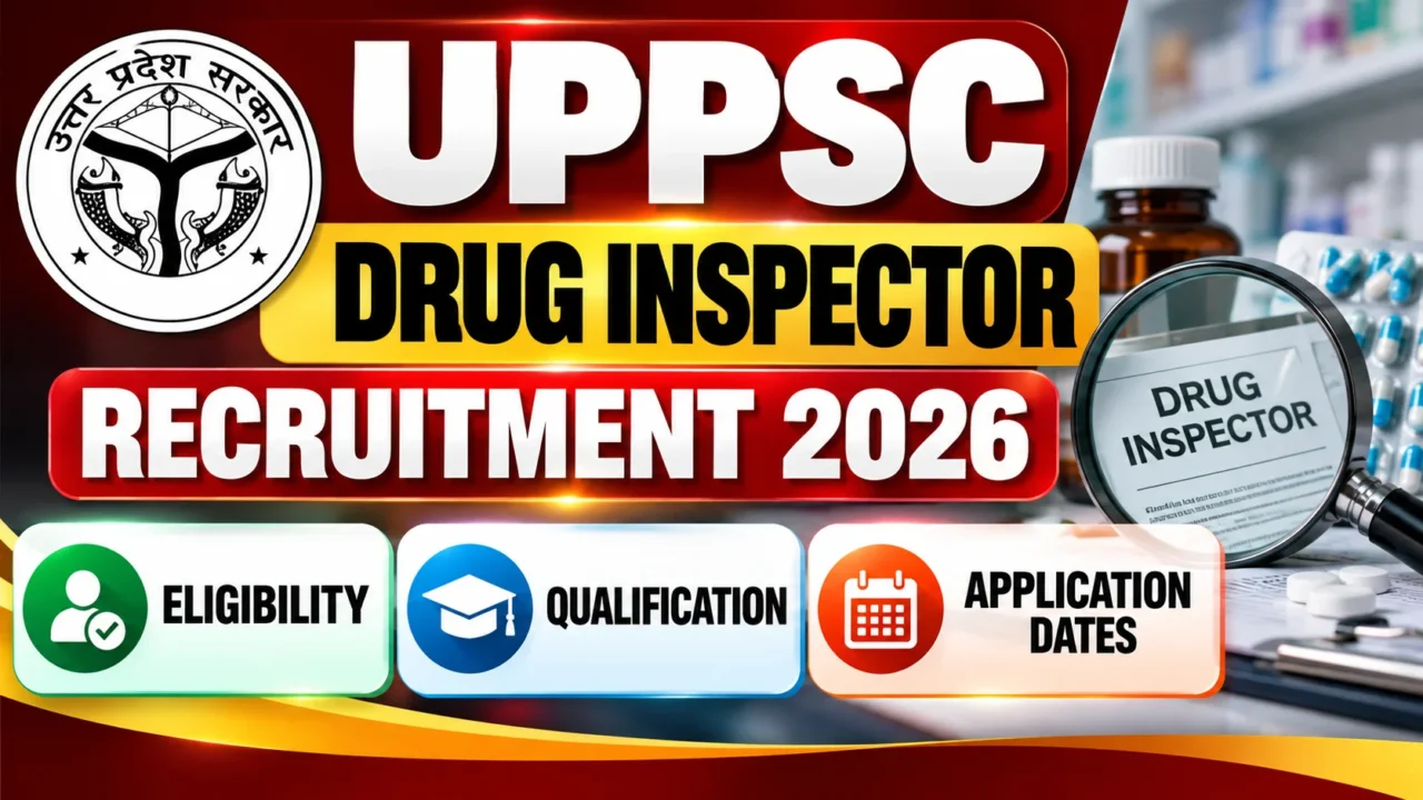 UPPSC Drug Inspector Recruitment 2026 – Eligibility, Qualification & Application Dates