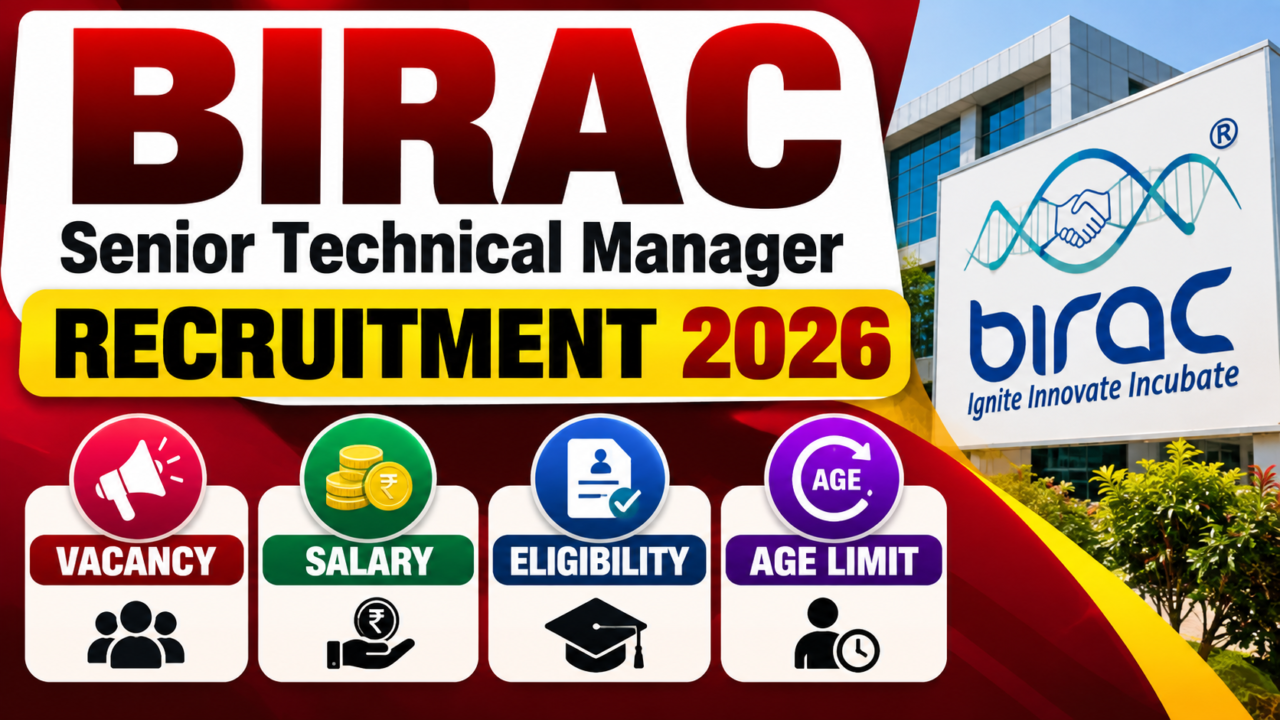 BIRAC Senior Technical Manager Recruitment 2026 – Vacancy, Salary, Eligibility and Age Limit