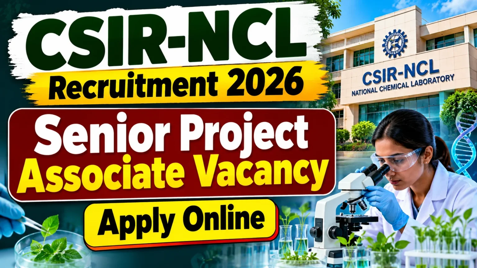 CSIR-NCL Recruitment 2026 Senior Project Associate Vacancy Apply Online