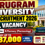 Gurugram University JRF Recruitment 2026 – One Vacancy, Salary ₹37,000 Plus HRA