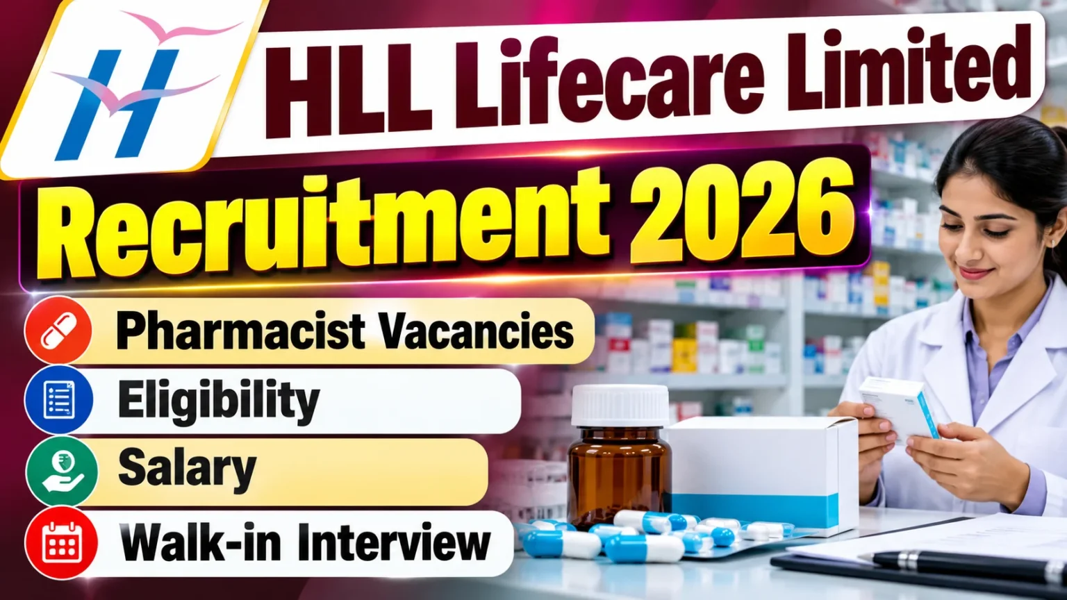 HLL Lifecare Limited Recruitment 2026 Pharmacist Vacancies and Walk-in Interview