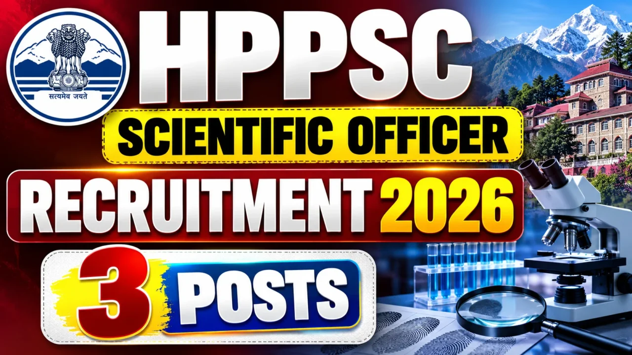 HPPSC Scientific Officer Recruitment 2026 – 3 Posts