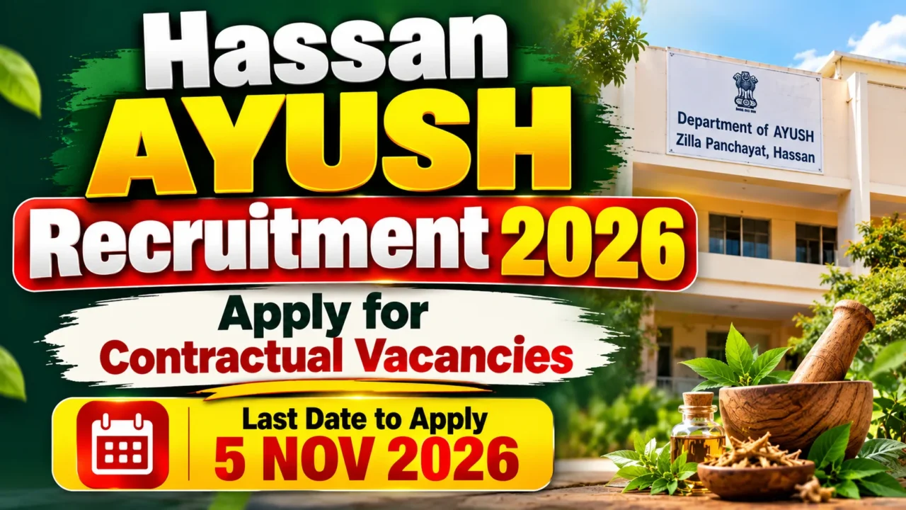 Hassan AYUSH Recruitment 2026 for contractual vacancies