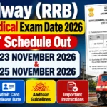 Railway (RRB) Paramedical Exam Date 2026 CBT Schedule Out – 23 and 25 November 2026