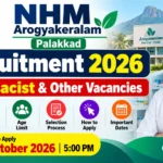 NHM Arogyakeralam Palakkad Recruitment 2026 Pharmacist and Other Vacancies