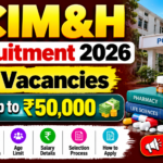 PCIM&H Recruitment 2026 notification thumbnail featuring 20 vacancies and salary up to ₹50,000.