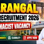 Warangal NHM Recruitment 2026 Pharmacist Vacancy with Salary and Apply Now