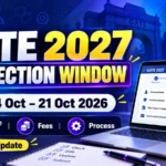 GATE 2027 Correction Window poster with application correction dates from 14 October to 21 October 2026.