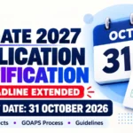 GATE 2027 Application Rectification Deadline Extended to 31 October 2026